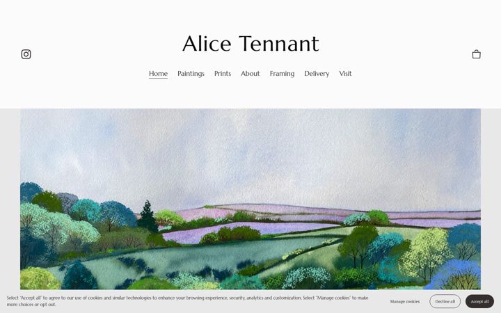 Screenshot von alicetennant.net