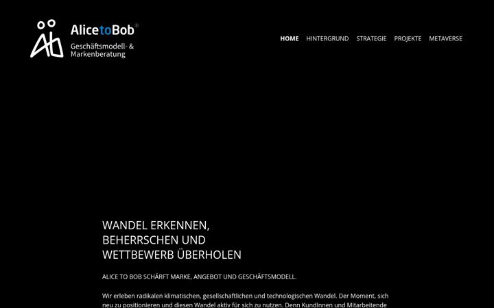 Screenshot of alicetobob.de