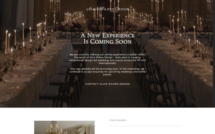 Screenshot of alicewilkes.co.uk