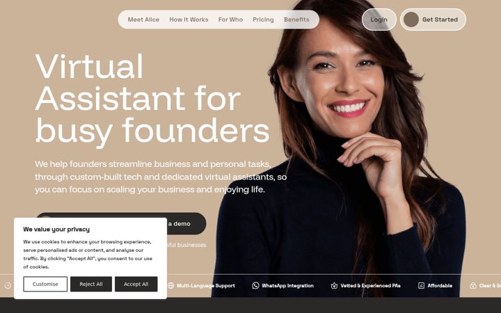Screenshot of aliceyou.com