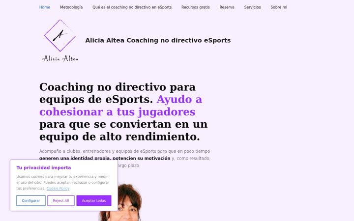 Screenshot of aliciaaltea.com