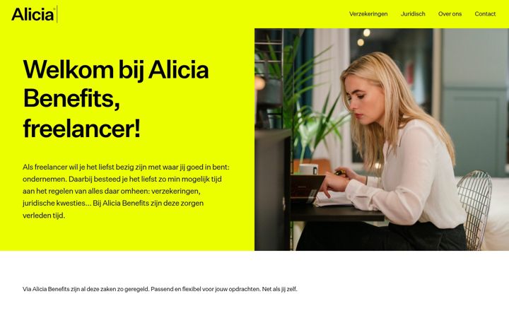 Screenshot of aliciabenefits.com