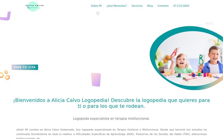Screenshot of aliciacalvologopedia.es