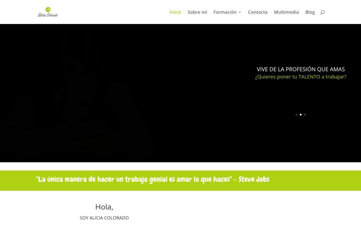 Screenshot of aliciacolorado.es