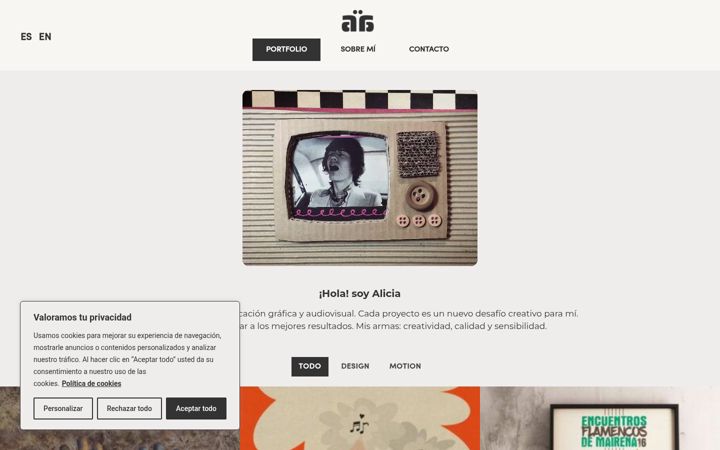 Screenshot of aliciadiaz.es