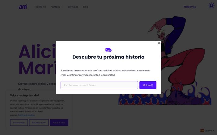 Screenshot of aliciamarin.net