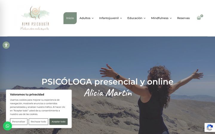 Screenshot of aliciamartinpsicologa.es