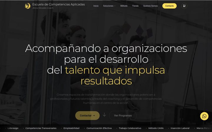 Screenshot of aliciamoralescoach.com