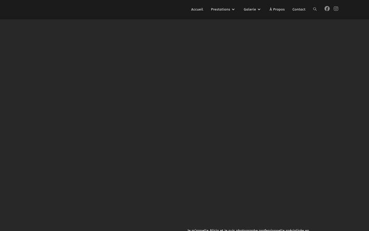 Screenshot of aliciapernotphotography.com