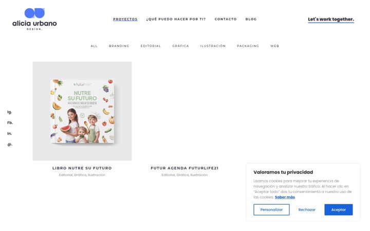 Screenshot of aliciaurbano.com