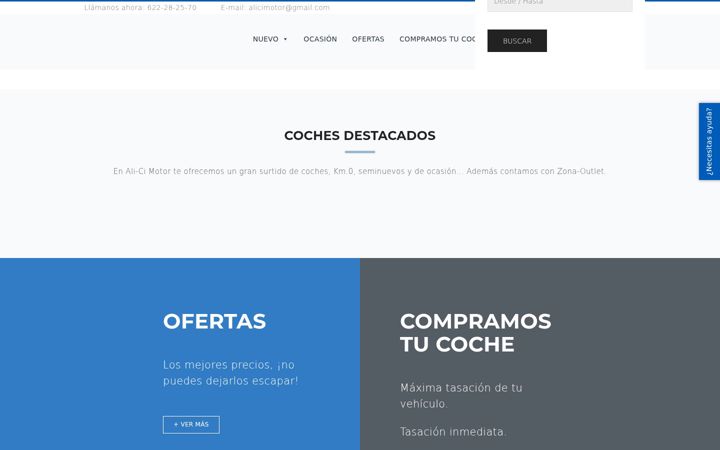 Screenshot of alicimotor.com