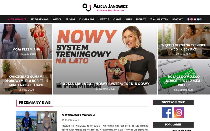 Screenshot of alicjajanowicz.com