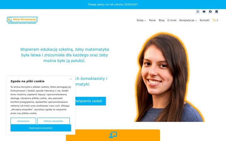 Képernyőkép: alicjakorepetycja.pl