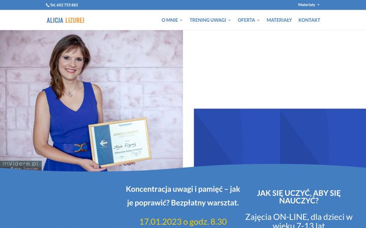 Screenshot of alicjalizurej.pl