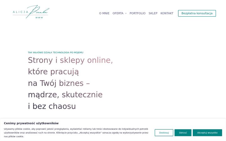 Screenshot of alicjapianka.pl