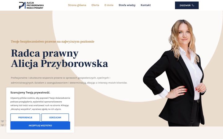 Screenshot of alicjaprzyborowska.pl