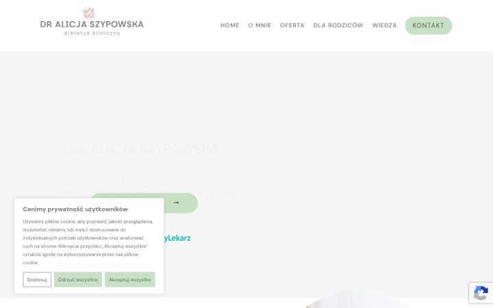Screenshot of alicjaszypowska.pl