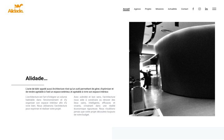 Screenshot of alidade.fr