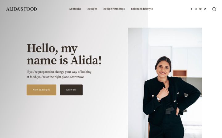 Screenshot of alidasfood.com