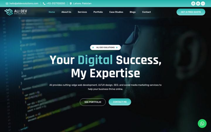 Screenshot of alidevsolutions.com