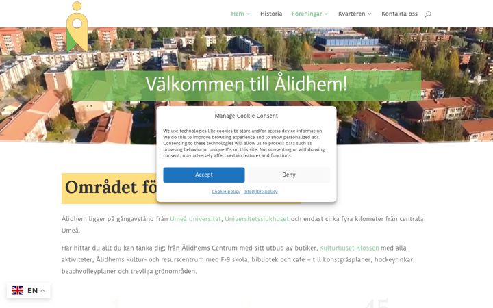 Screenshot of alidhem.se