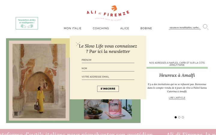 Captură de ecran a alidifirenze.fr
