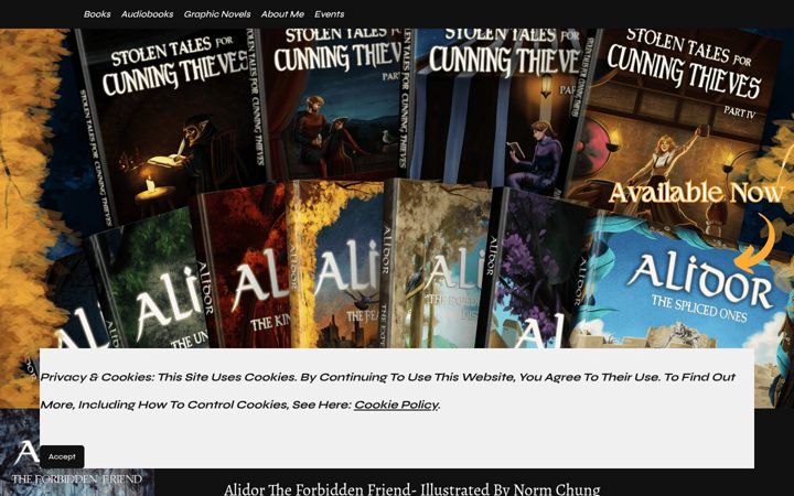 Screenshot stránky alidorbooks.co.uk