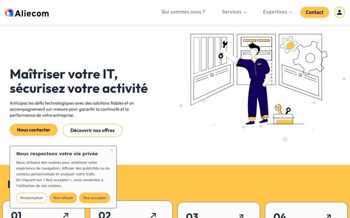 Screenshot of aliecom.com