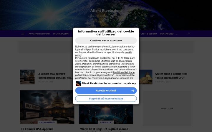 Captură de ecran a alienirivelazioni.altervista.org