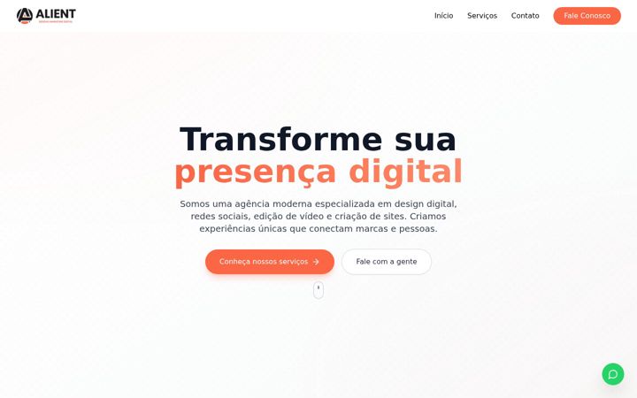 Screenshot of alient.com.br