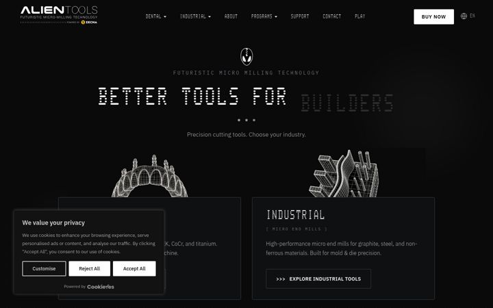 Screenshot of alientools.com
