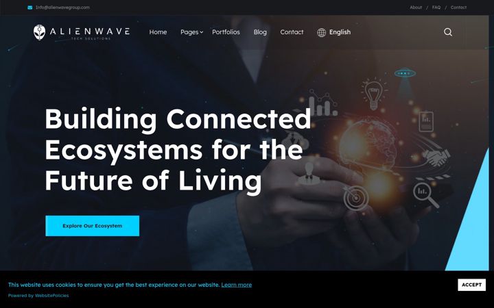 Screenshot of alienwavegroup.com