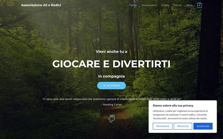 Screenshot of alieradici.ch