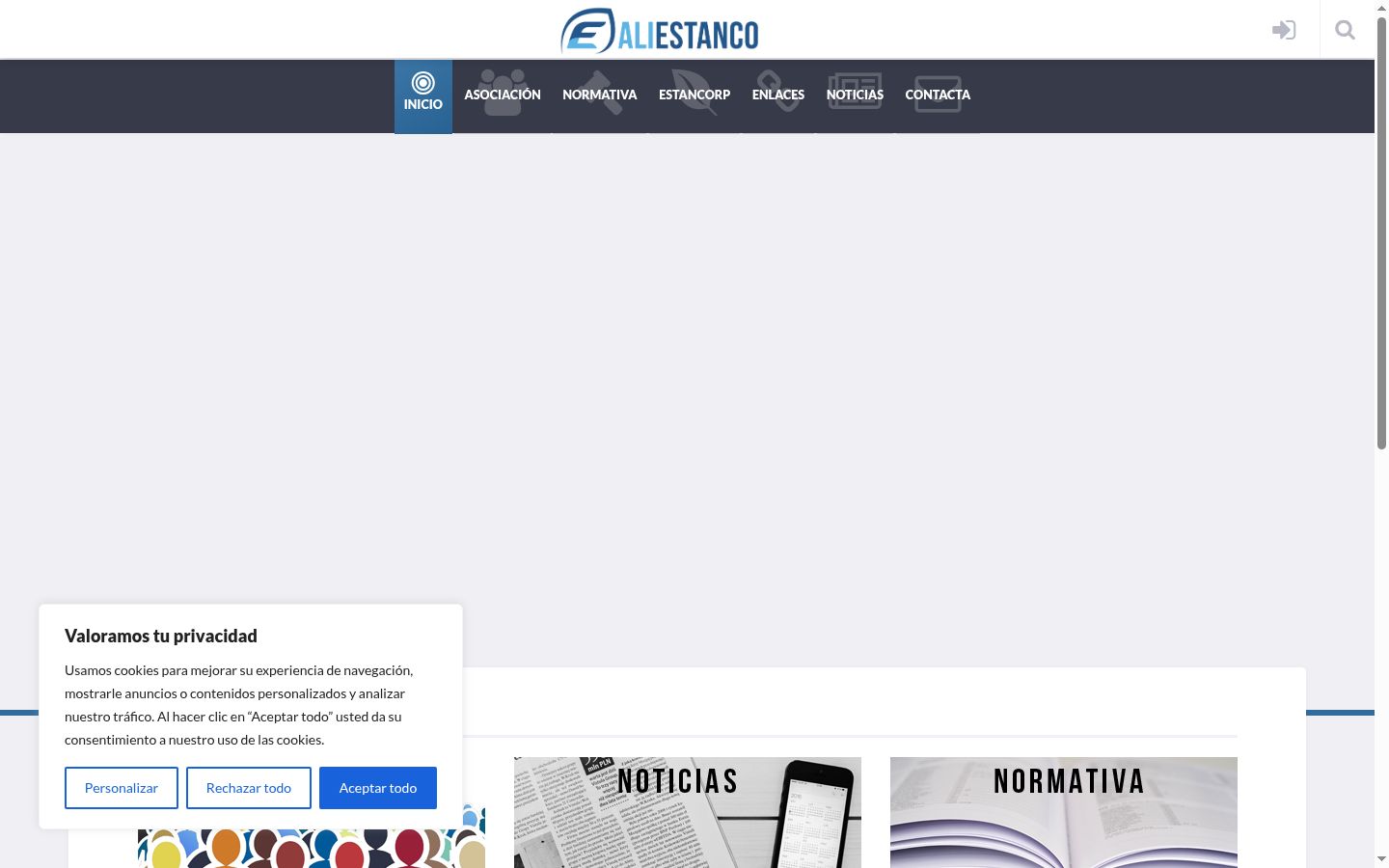 Screenshot del banner di consenso mostrato prima di qualsiasi interazione