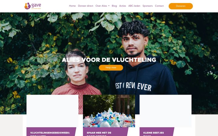 Snímek obrazovky aliesvoordevluchteling.nl