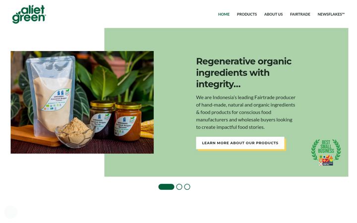 Screenshot ta' alietgreen.com