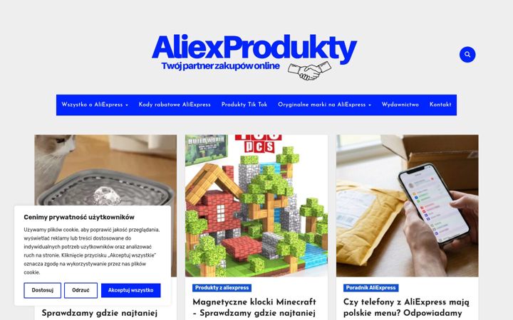 Zrzut ekranu aliexprodukty.pl