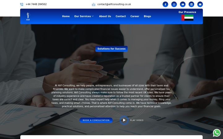 Zrzut ekranu alifconsulting.co.uk