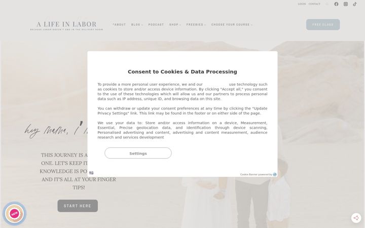 Screenshot of alifeinlabor.com