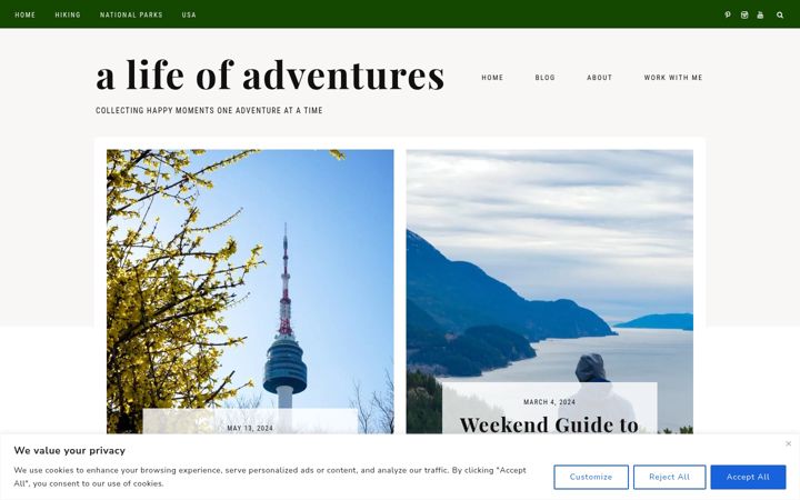 Zrzut ekranu alifeofadventures.com