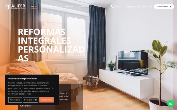 Screenshot of aliferreformas.com