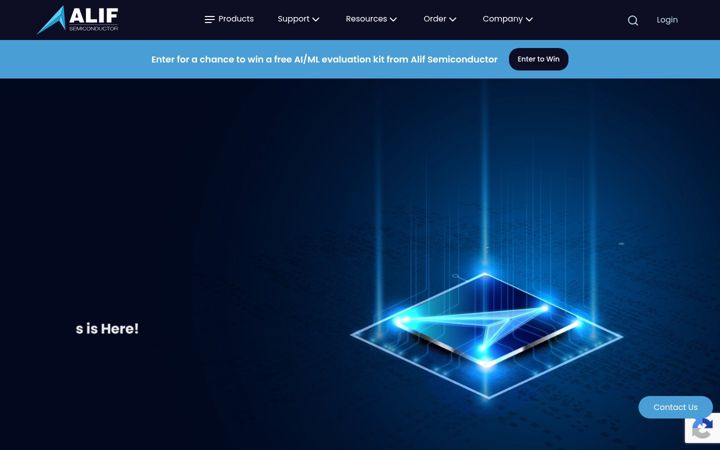Screenshot of alifsemi.com