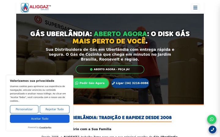 Screenshot of aliggaz.com