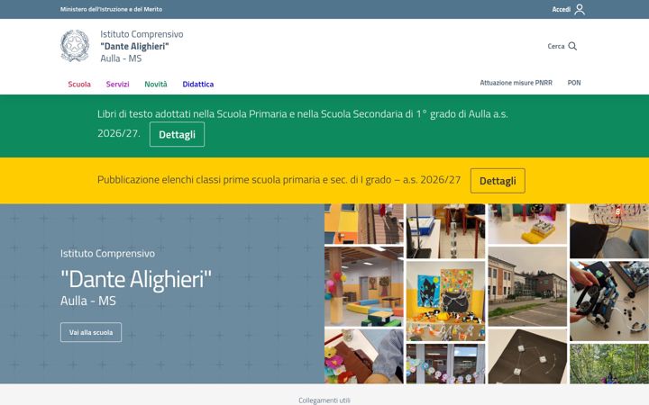 Zrzut ekranu alighieriaulla.edu.it