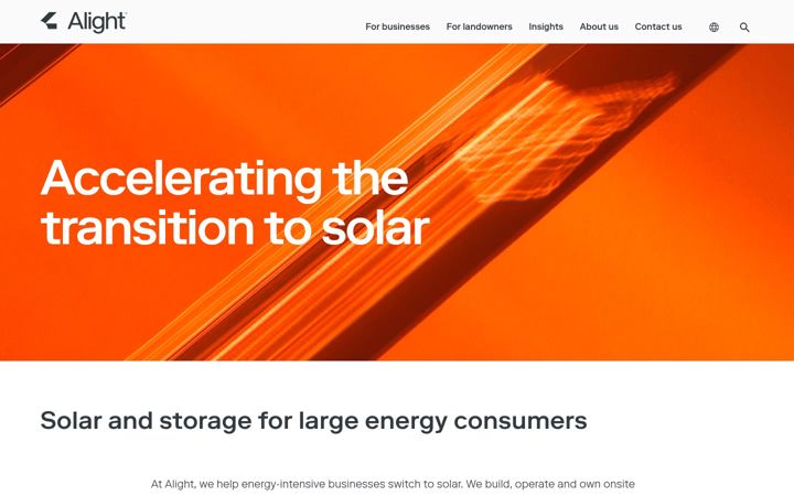 Captură de ecran a alight-energy.com