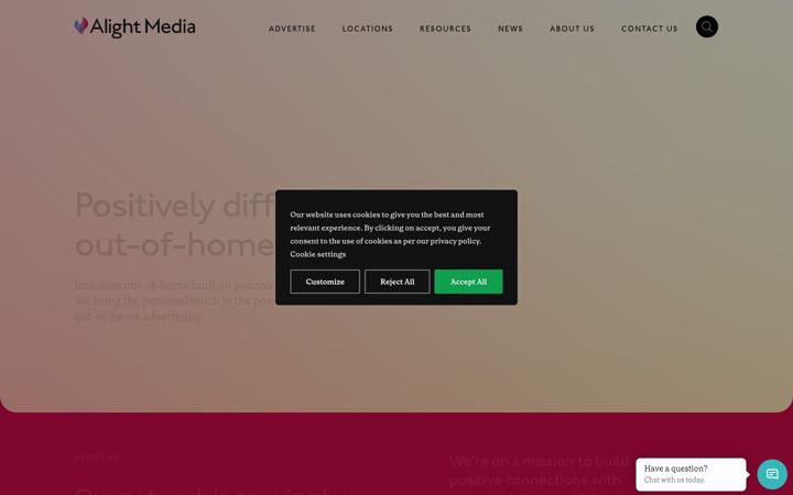 Screenshot of alightmedia.com