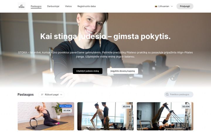 Screenshot of align-pilates.eu
