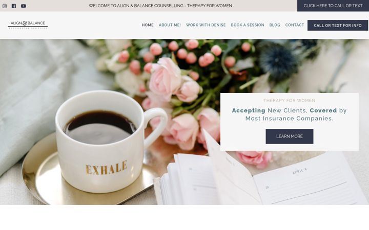Screenshot of alignandbalancecounselling.com