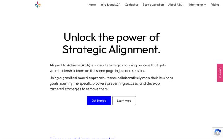 Ekrānuzņēmums no aligned2achieve.com
