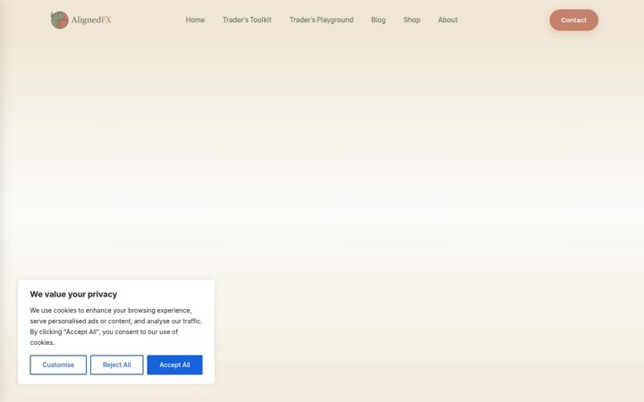 Screenshot of alignedfx.com